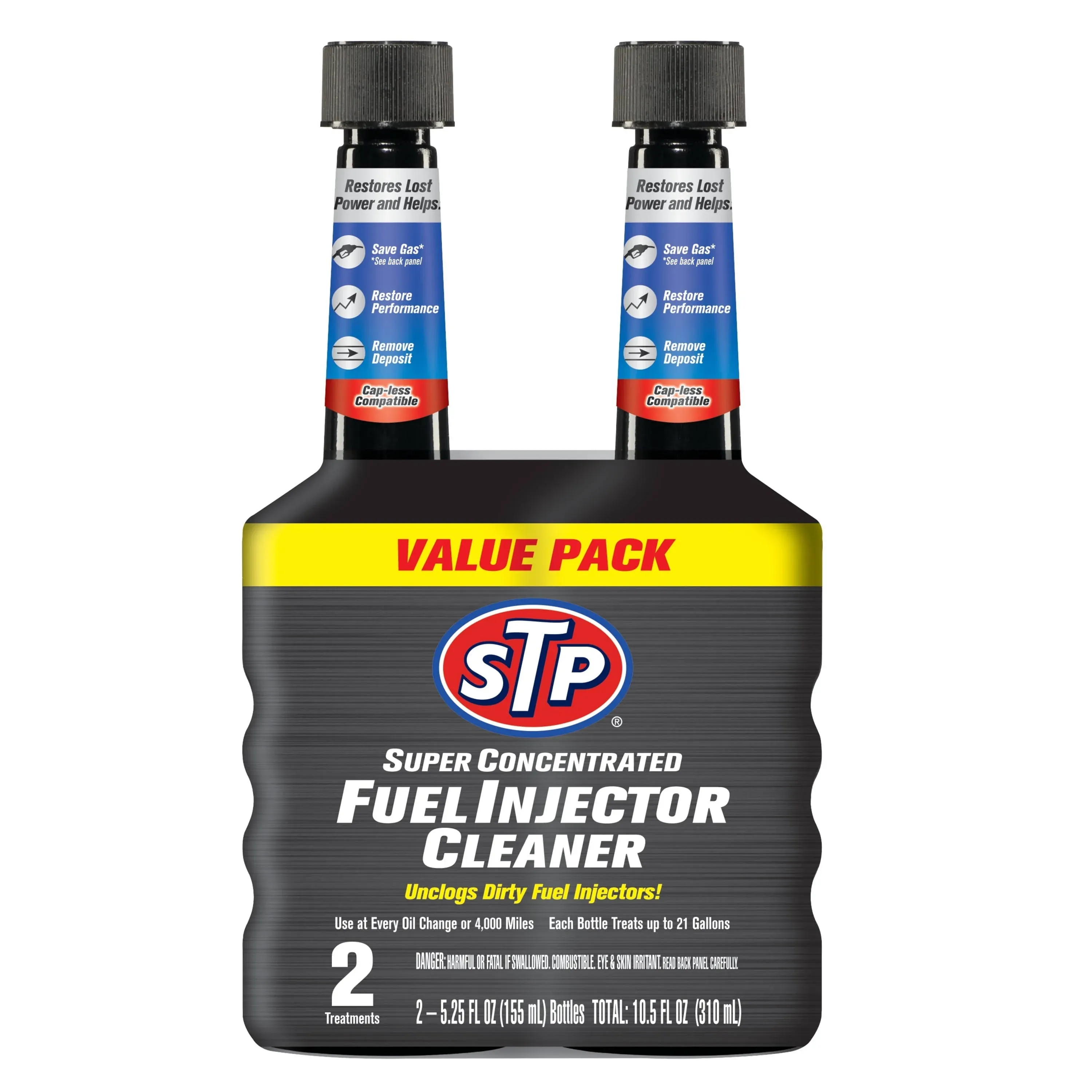 2Pcs STP Super Concentrated Fuel Injector Cleaner - 5.25 fl oz Best Fuel Cleaner