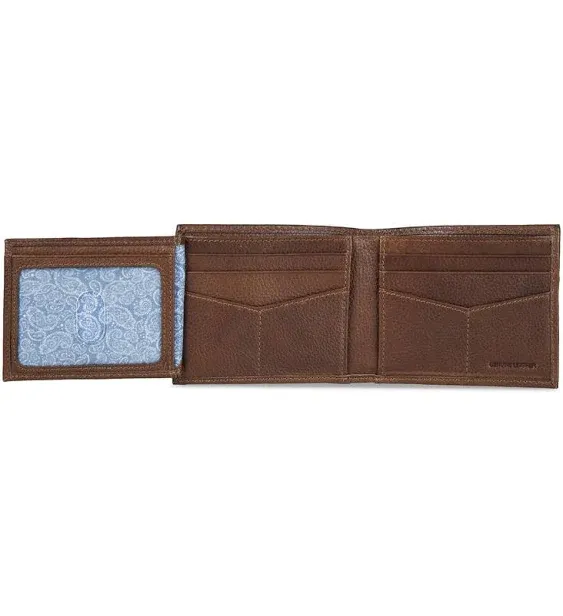 Eddie Bauer Men's Signature Leather Bifold Wallet