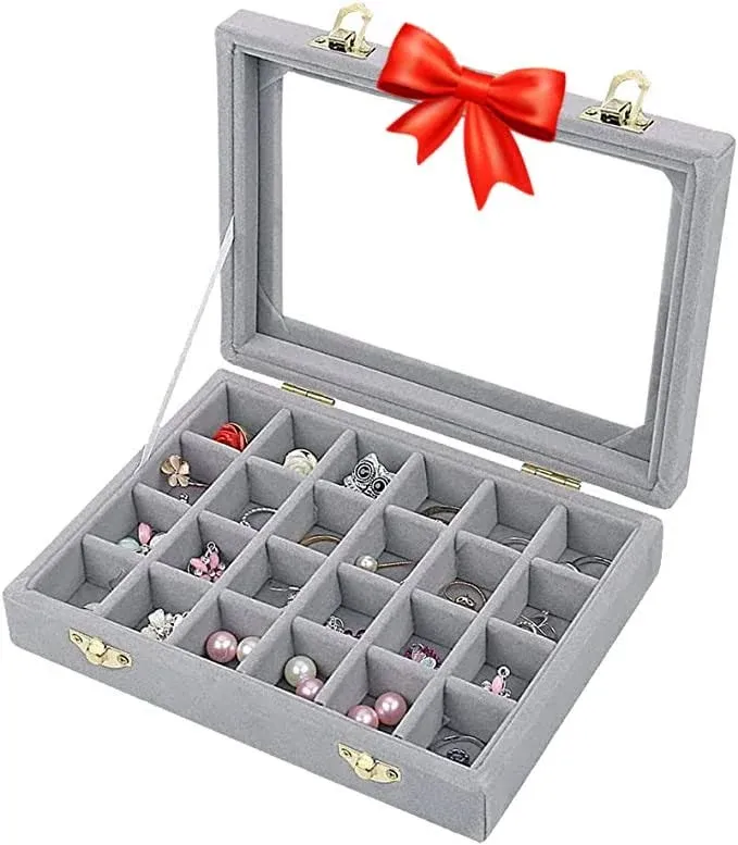 Hivory Earring Jewelry Box - Small Jewelry Tray for Teen Girls - Jewelry Holder 