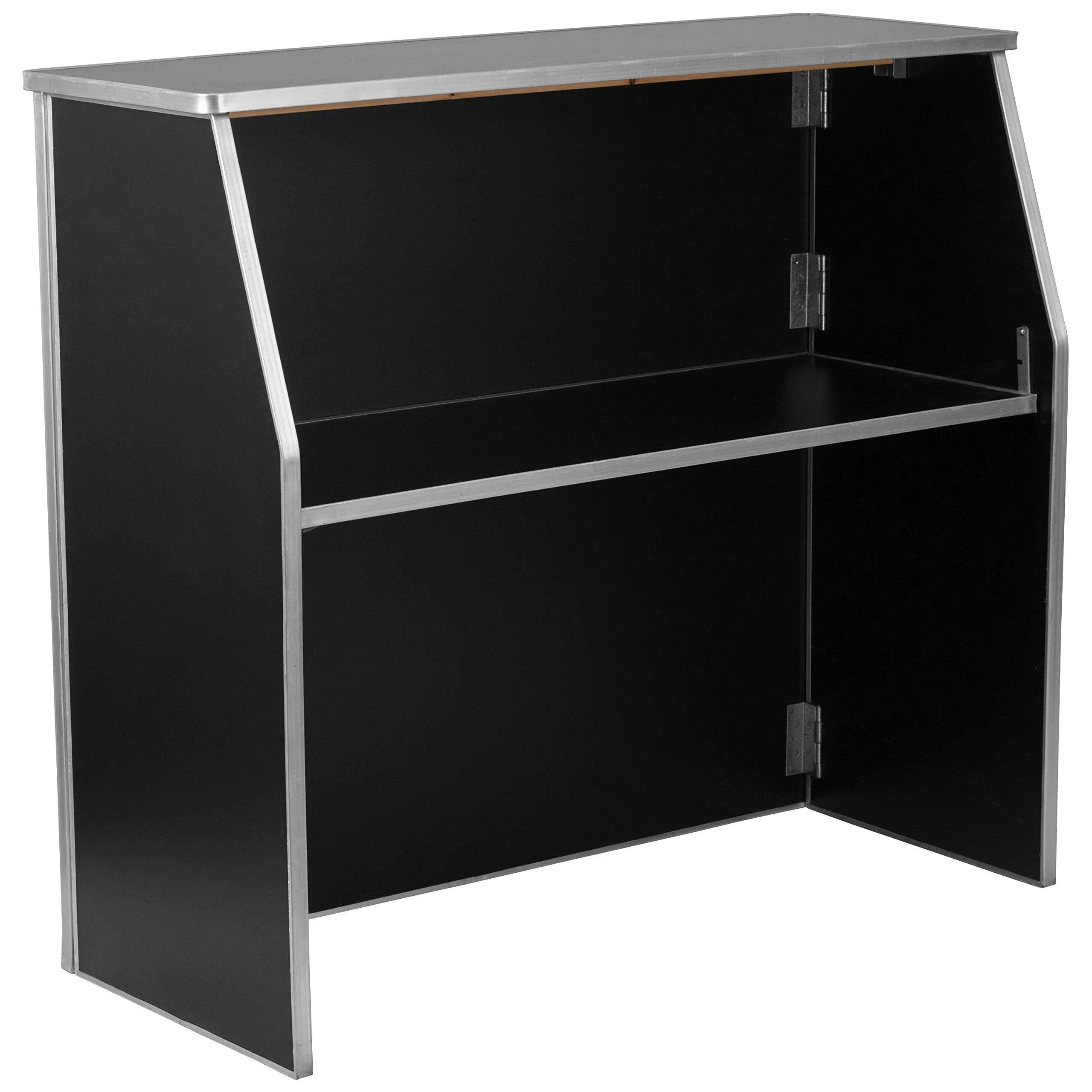 Flash Furniture 4' Laminate Foldable Bar Black