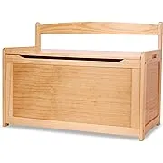 Melissa & Doug Wooden Toy Chest, Honey