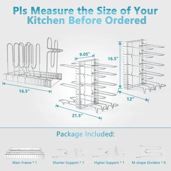 Mama's Kitchen Pots & Pans Organizer ODR8Tier