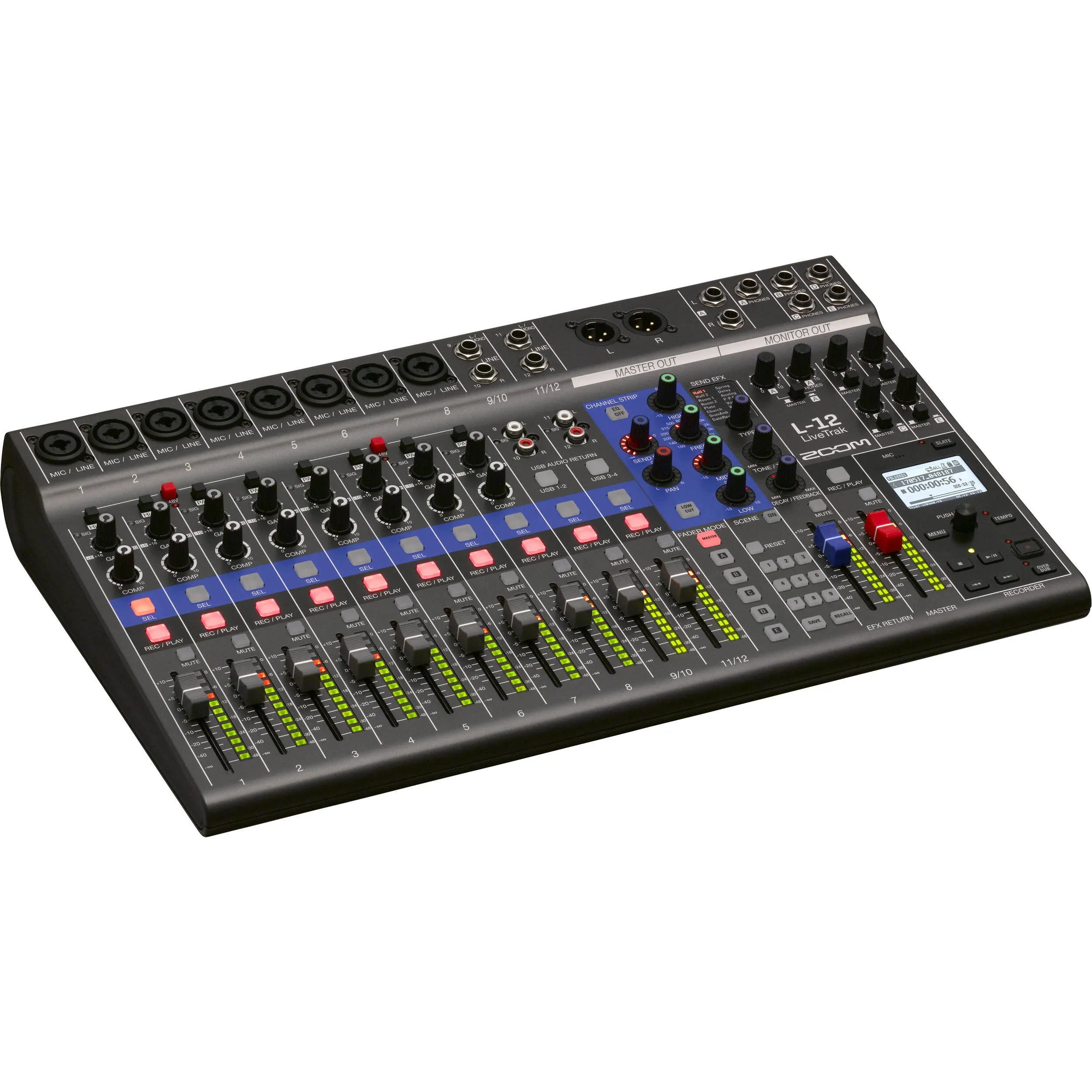 Zoom LiveTrak L-12, 12 Channels Mixer with 12 Track Playback