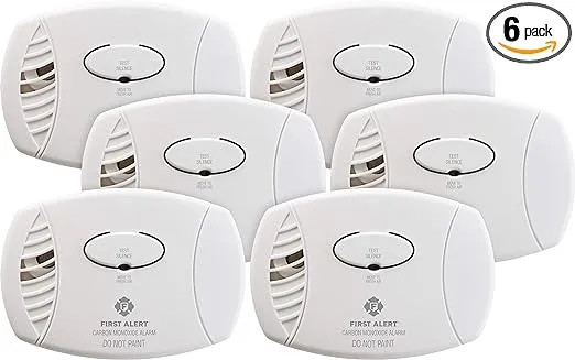 First Alert 6-Pack Battery-Operated Carbon Monoxide Detector