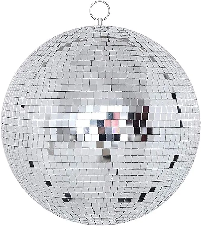 NuLink 8" Disco Light Mirror Ball with Hanging Ring