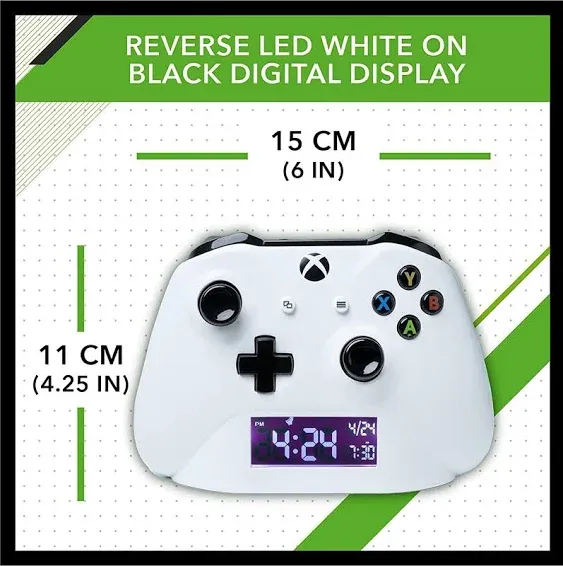 Paladone Xbox White Controller Alarm Clock Multicolor