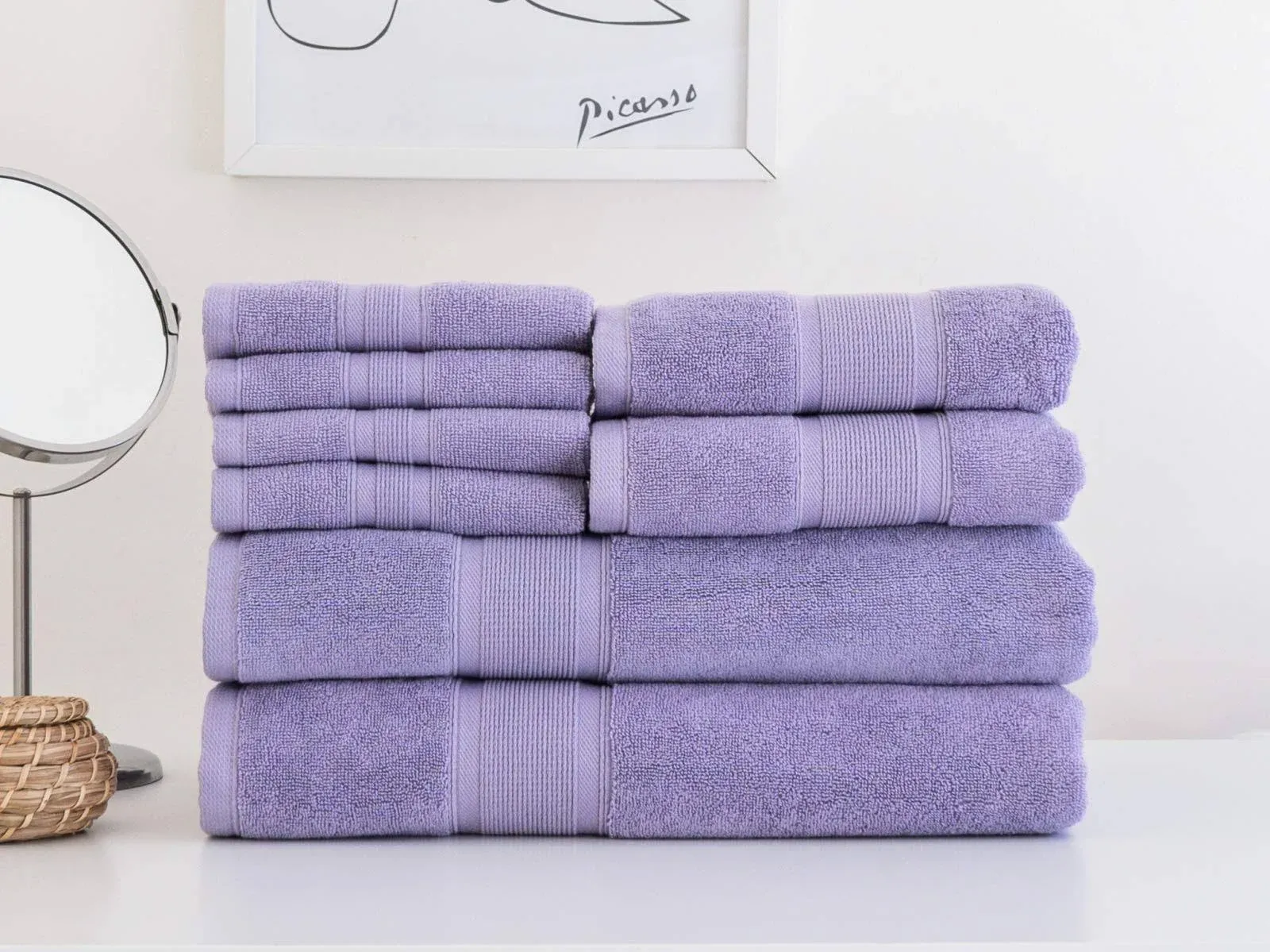 Premium Turkish Cotton Lavender Towels