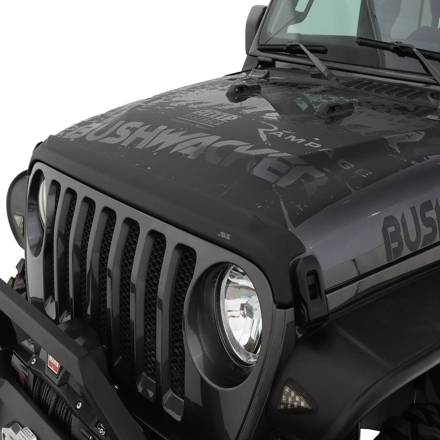 Jeep Aeroskin II Hood Protector; Textured Black Wrangler 436148