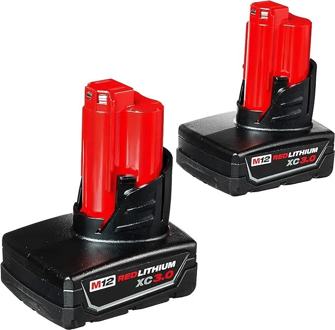 M12 12-Volt Lithium-Ion XC Extended Capacity 3.0 Ah Battery Pack (2-Pack)