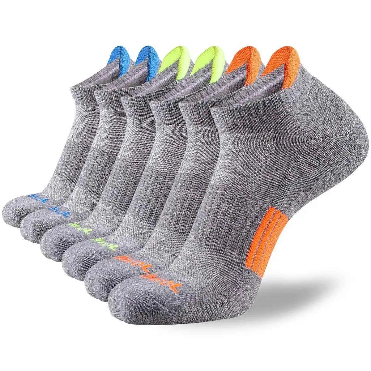 JOYNÉE Men's Low Cut Cushion Breathable Athletic Socks (6 Pack)