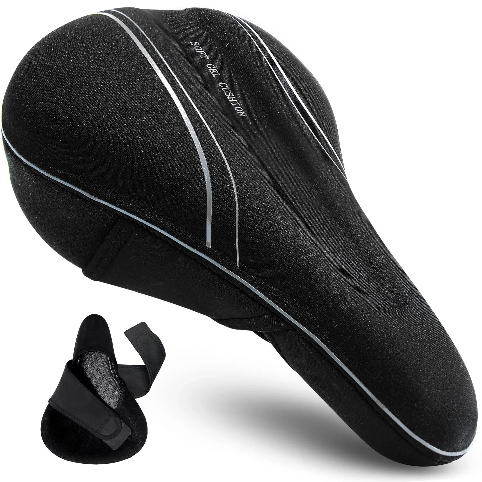 X Wing Bike Seat Cover Padded with Memory Foam OR Gel, Bicycle Saddle Soft for M