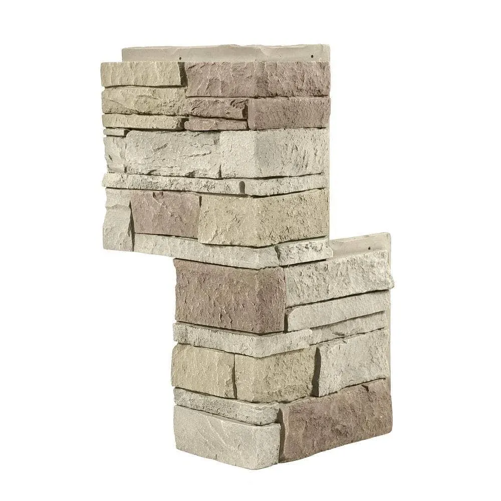 GenStone Vanilla Bean Outside Corner Stacked Stone G2SSVBC