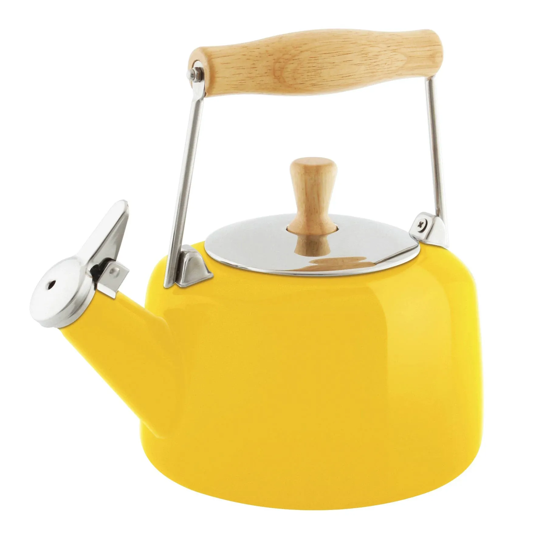 Chantal 1.4 qt. Enamel-on-Steel Sven Teakettle - Canary Yellow