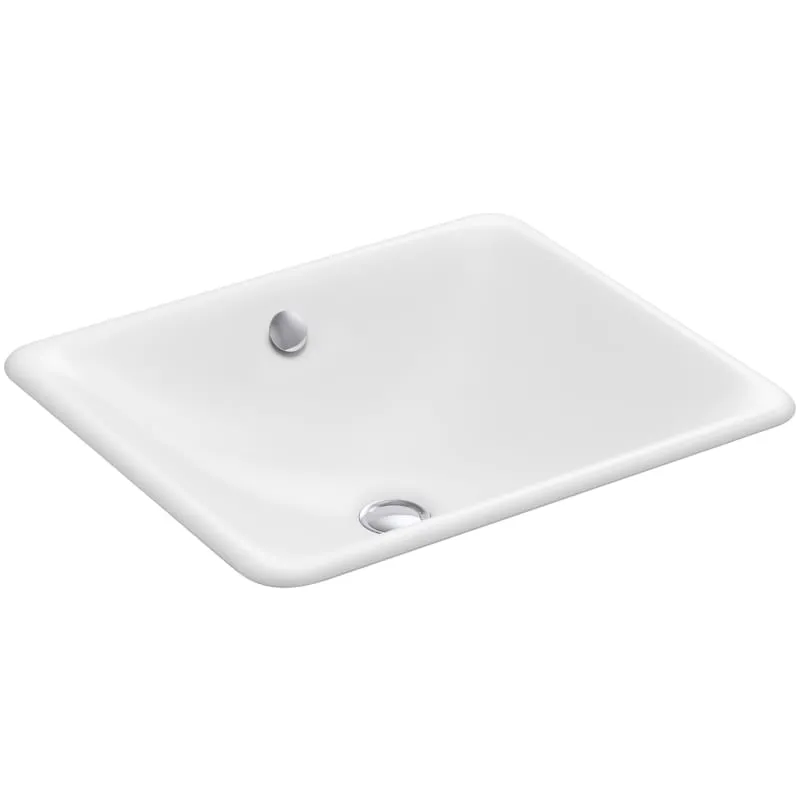 Kohler K-5400-0 Iron Plains Bathroom Sink White