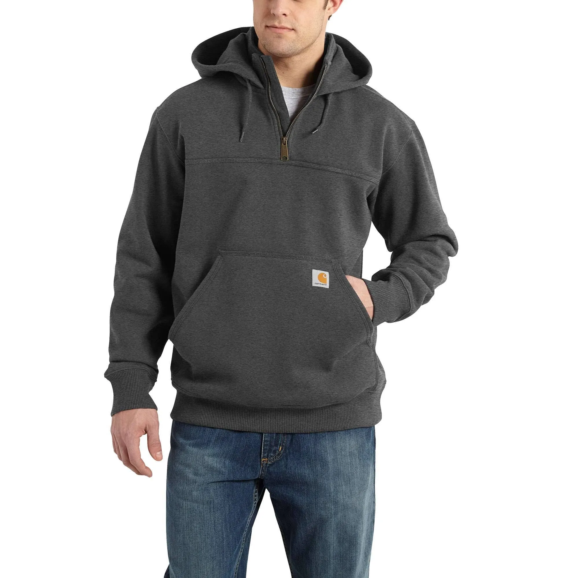 CARHARTT RAIN DEFENDER PAXTON HEAVYWEIGHT HOODED ZIP MOCK SWEATSHIRT 100617