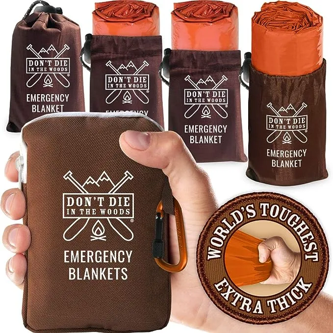 World's Toughest Emergency Blankets 4-Pack