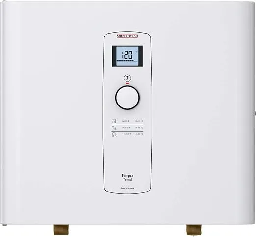 Stiebel Eltron Tankless Water Heater – Tempra 24 Trend – Electric, On Demand Hot Water, Eco, White