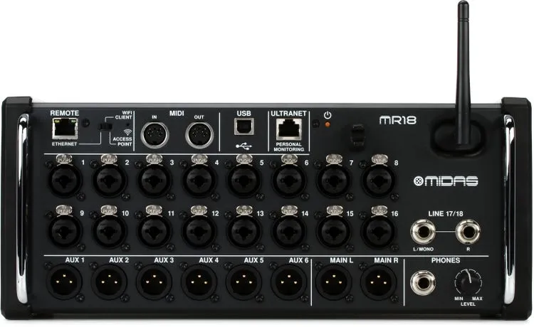 Midas MR18 18-channel Tablet-controlled Digital Mixer