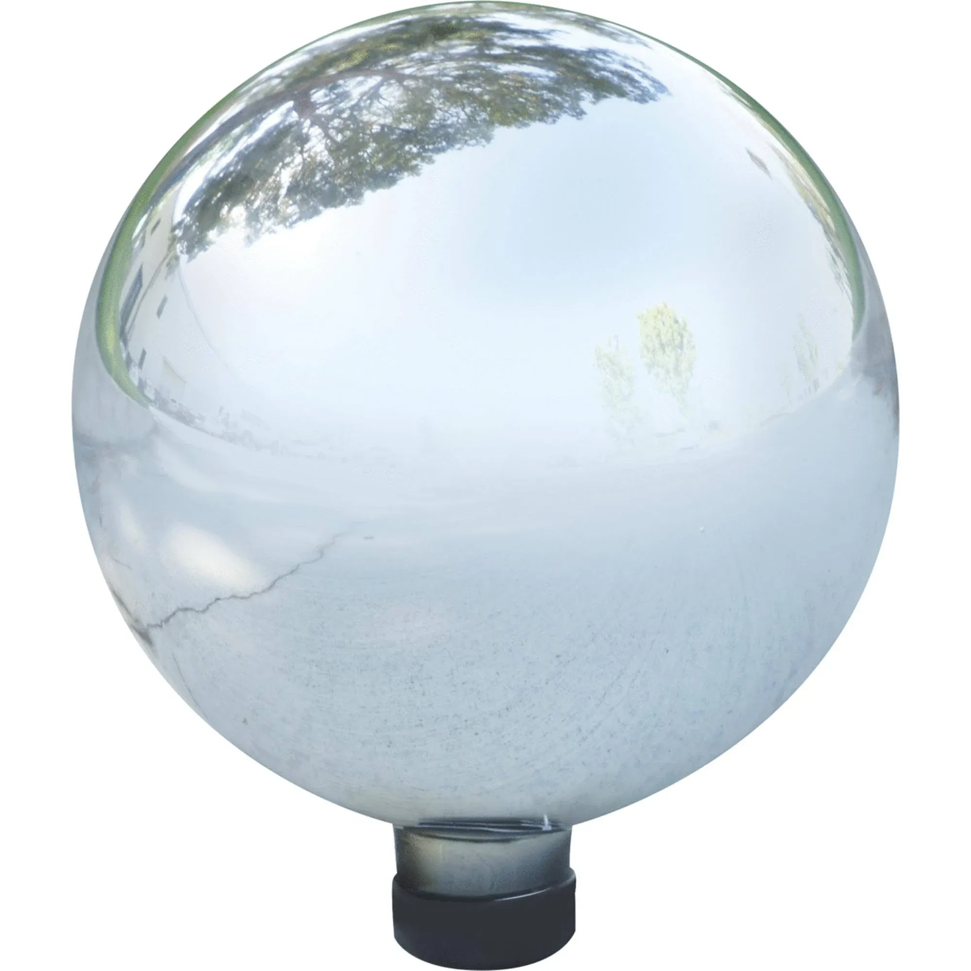 Alpine Corporation 10" Diameter Indoor/Outdoor Glass Gazing Globe Yard Decoration, SilverAlpine Corporation 10" Diameter Indoor/Outdoor Gl…