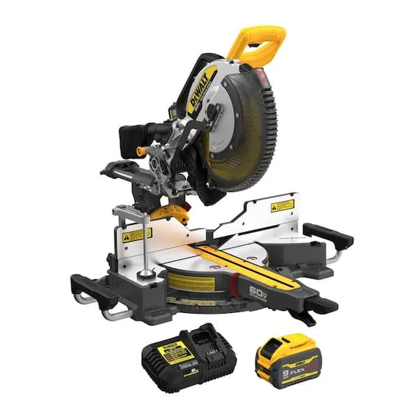 DeWalt DCS781X1 60V Max Brushless Cordless 12in. Double Bevel Sliding Miter Saw Kit