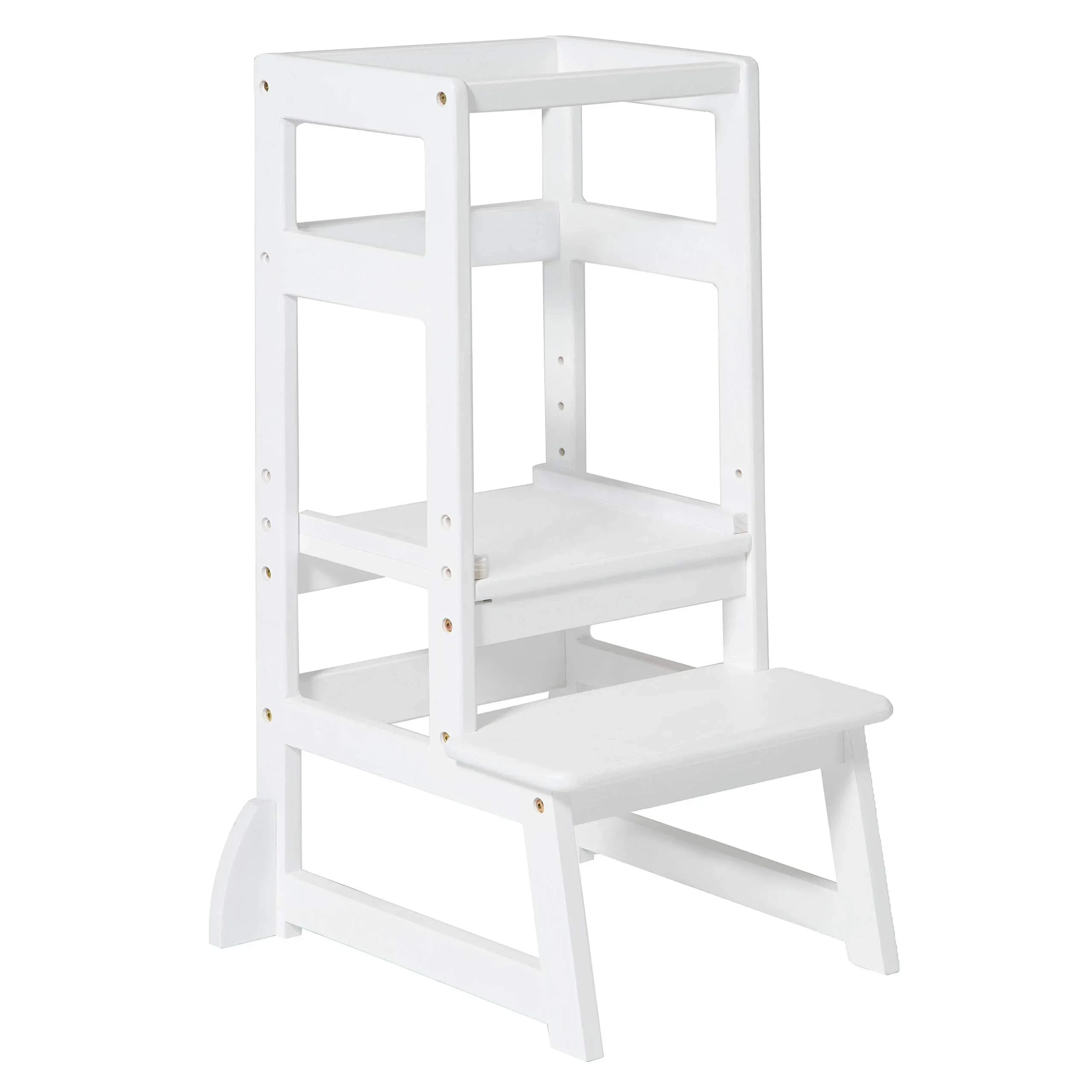 SDADI Lt05w Mother's Helper Adjustable Height Kids Kitchen Step Stool, White