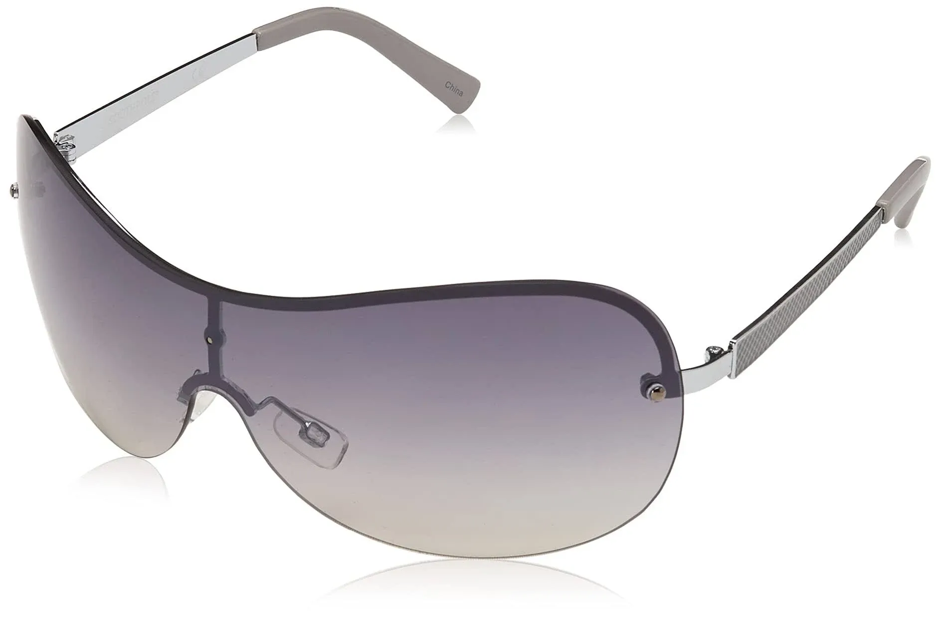 Southpole Women&#039;s 444sp Metal Shield Uv400 Protective Rectangular Sunglasses. Co