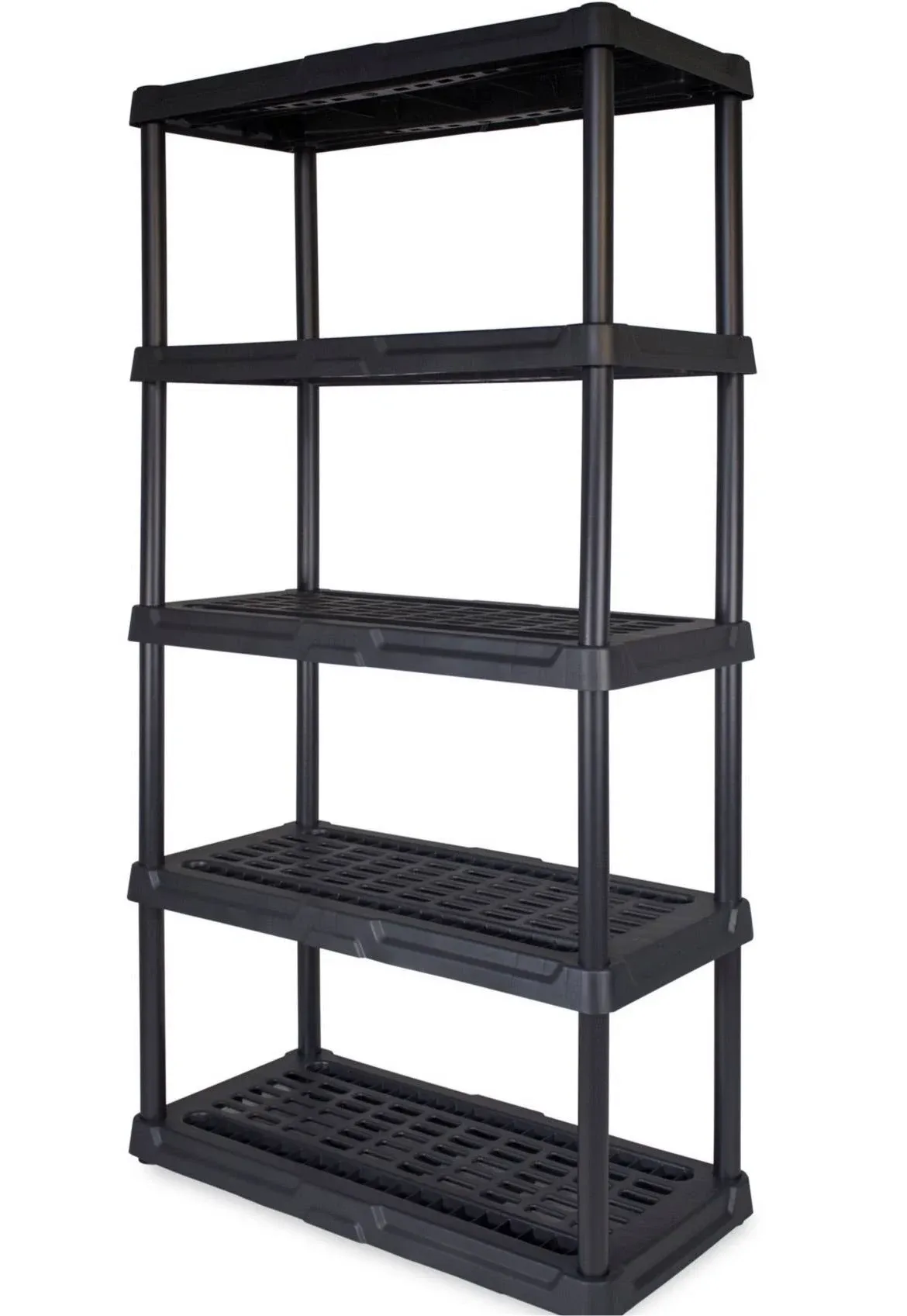 Gracious Living Knect-A-Shelf 72 in. H x 36 in. W x 18 in. D Resin Shelving Unit