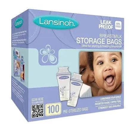 Lansinoh 100-Count Breastmilk Storage Bags