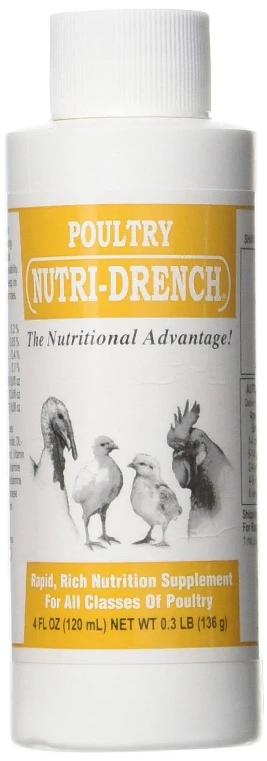 Nutri-Drench Poultry Solution - Quick Immune System Boosts Health - 4 FL OZ