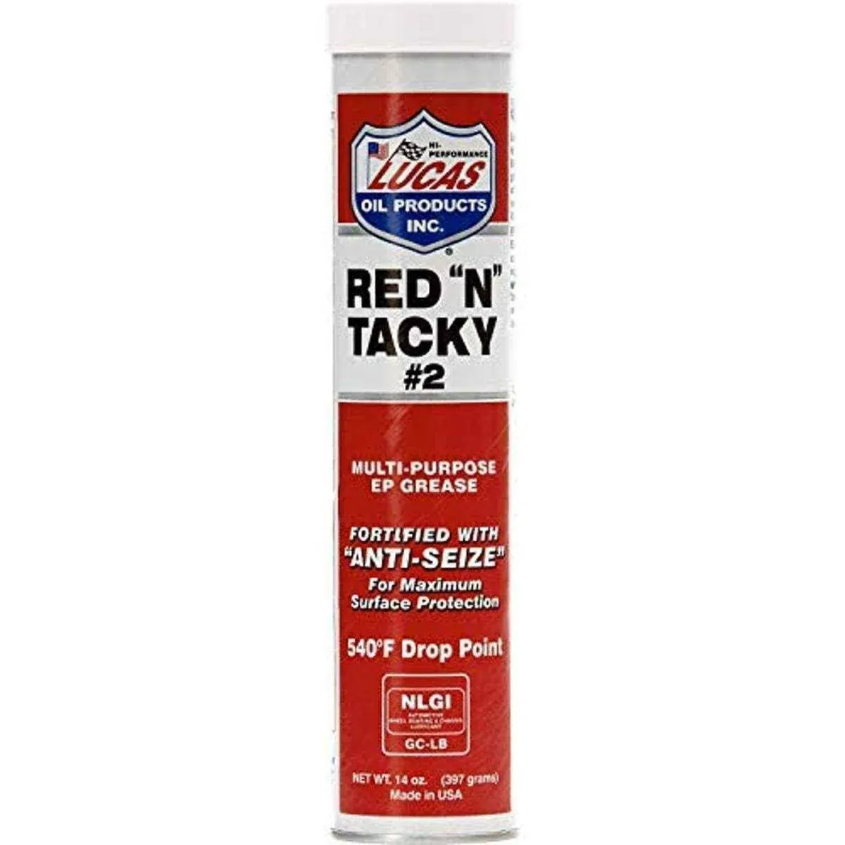 Lucas Oil Red N Tacky Grease - 14 oz. Cartridge (Case of 30)