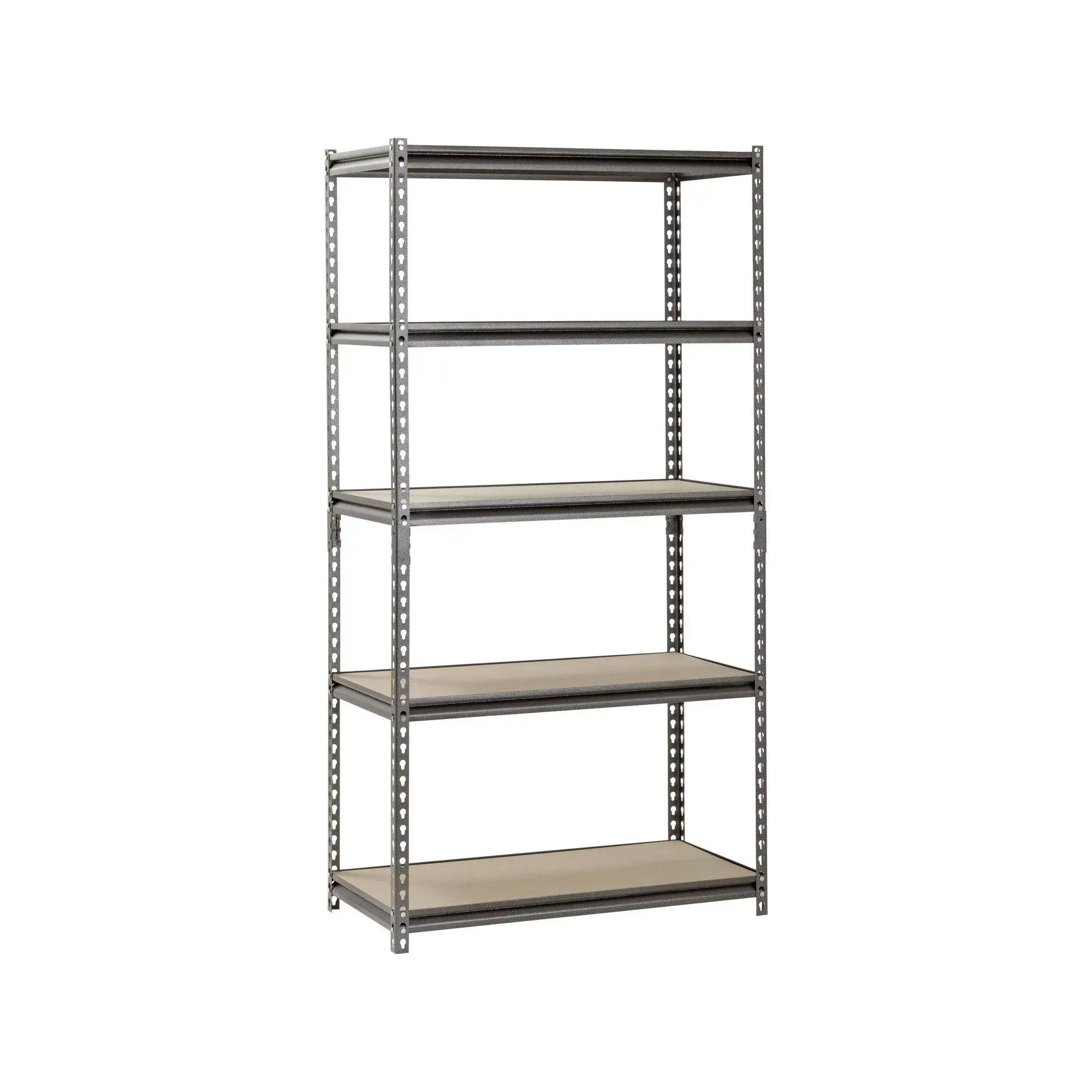 Muscle Rack 18" D x 36" W x 72" H, 5-Shelf Steel Shelving, Silver-Vein