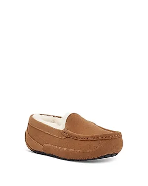 Shop Ugg Unisex Ascot Slippers - Little Kid, Big Kid In Chestnut Suede