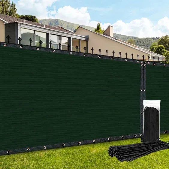 180GSM 6ft x 25ft Fence Privacy Screen Heavy Duty Fence Cover Garden Wall Backyard Dark Green