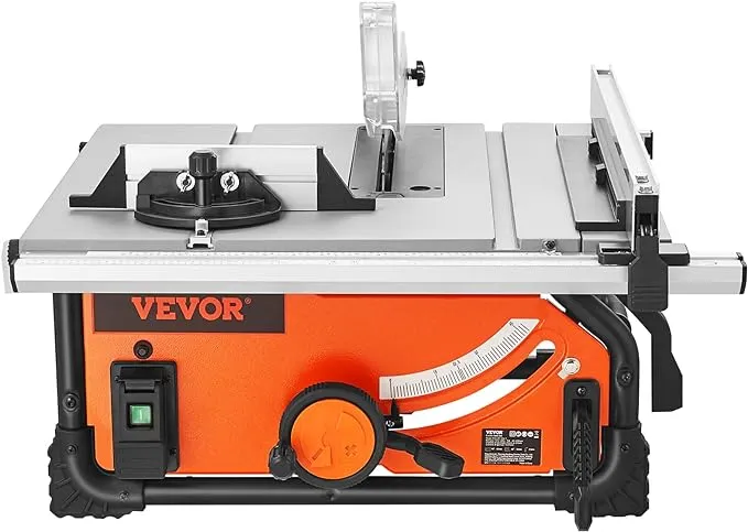 VEVOR 10" Table Saw Electric Cutting Machine 4500RPM 25-in Rip Capacity Woodwork