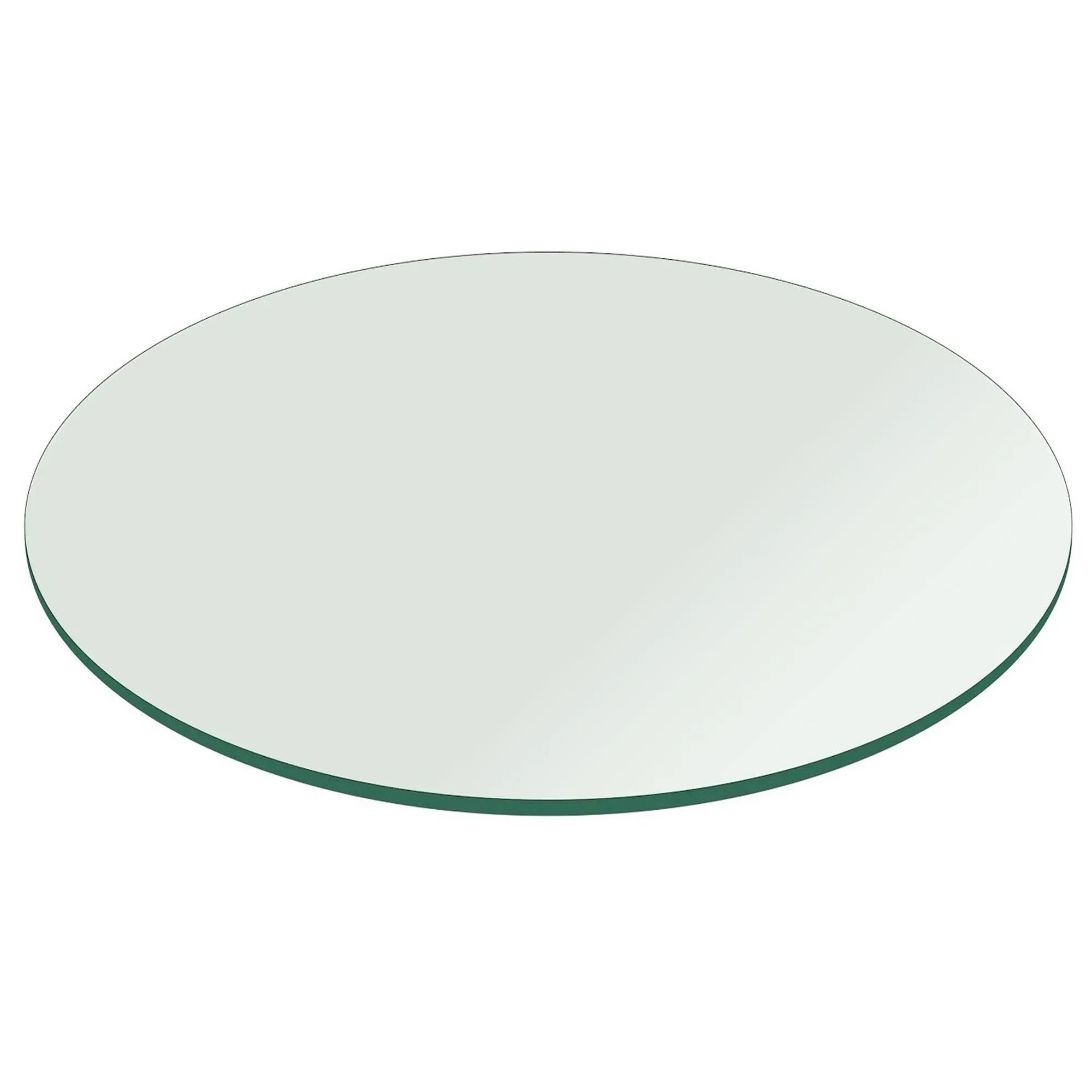 26" Inch Round Glass Table Top 1/4" Thick Flat Polish Edge Tempered by Fab Glass and Mirror