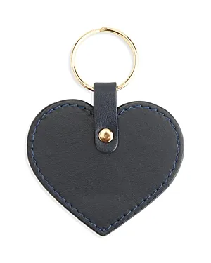 Royce New York Heart-Shaped Leather Key Chain