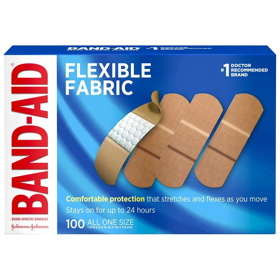 Band-Aid Brand Flexible Fabric Adhesive Bandages, All One Size