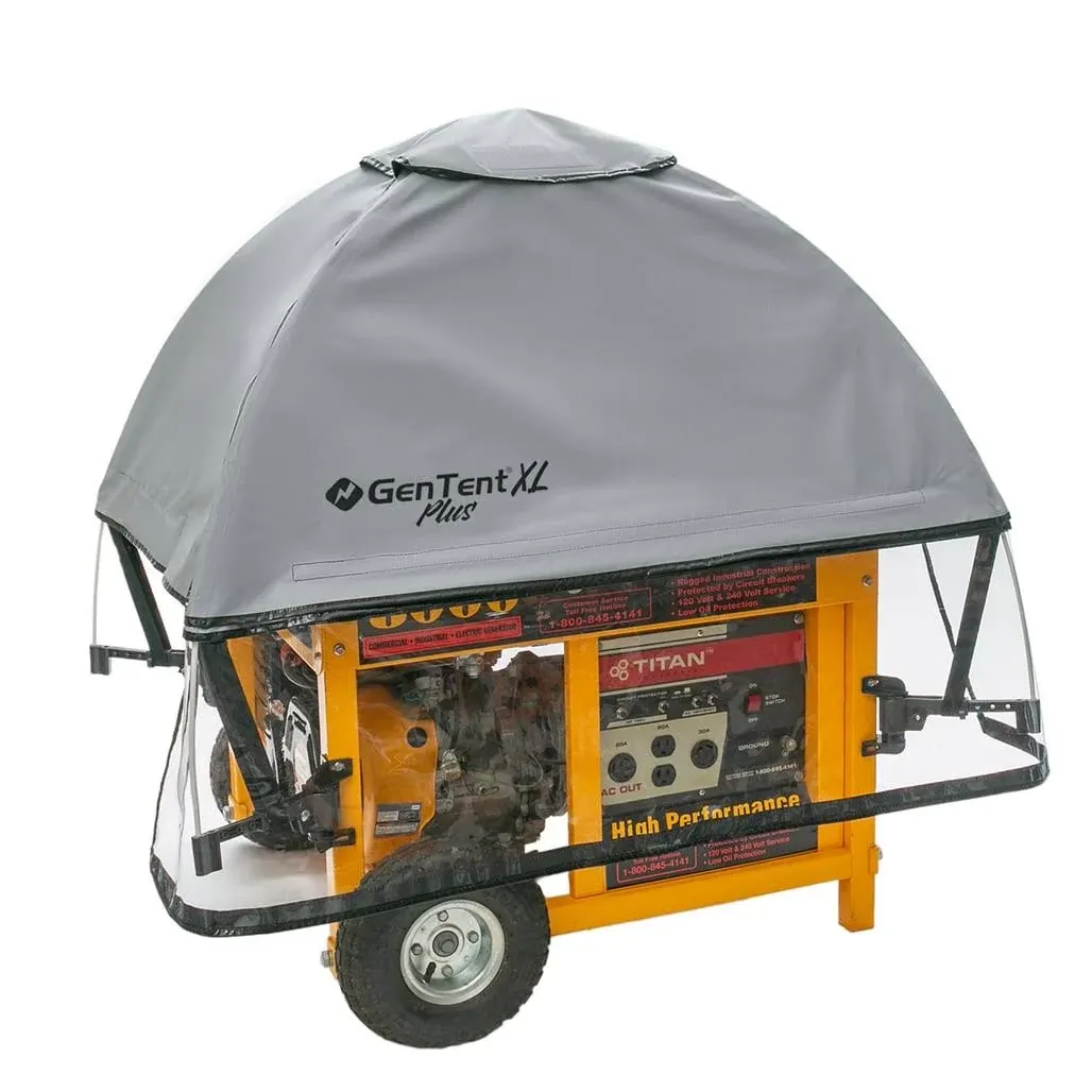 GenTent XL Generator Running Cover - Universal Kit (Plus, Grey) - for Open Frame Generators GTXPFUAPGR