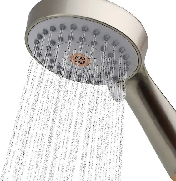 YOO.MEE High Pressure Handheld Shower Head with Powerful Shower Spray against Low Pressure Water Supply Pipeline, Multi-functions, w/Anti-Twist Hose, Bracket, Dark Oil Rubbed Bronze