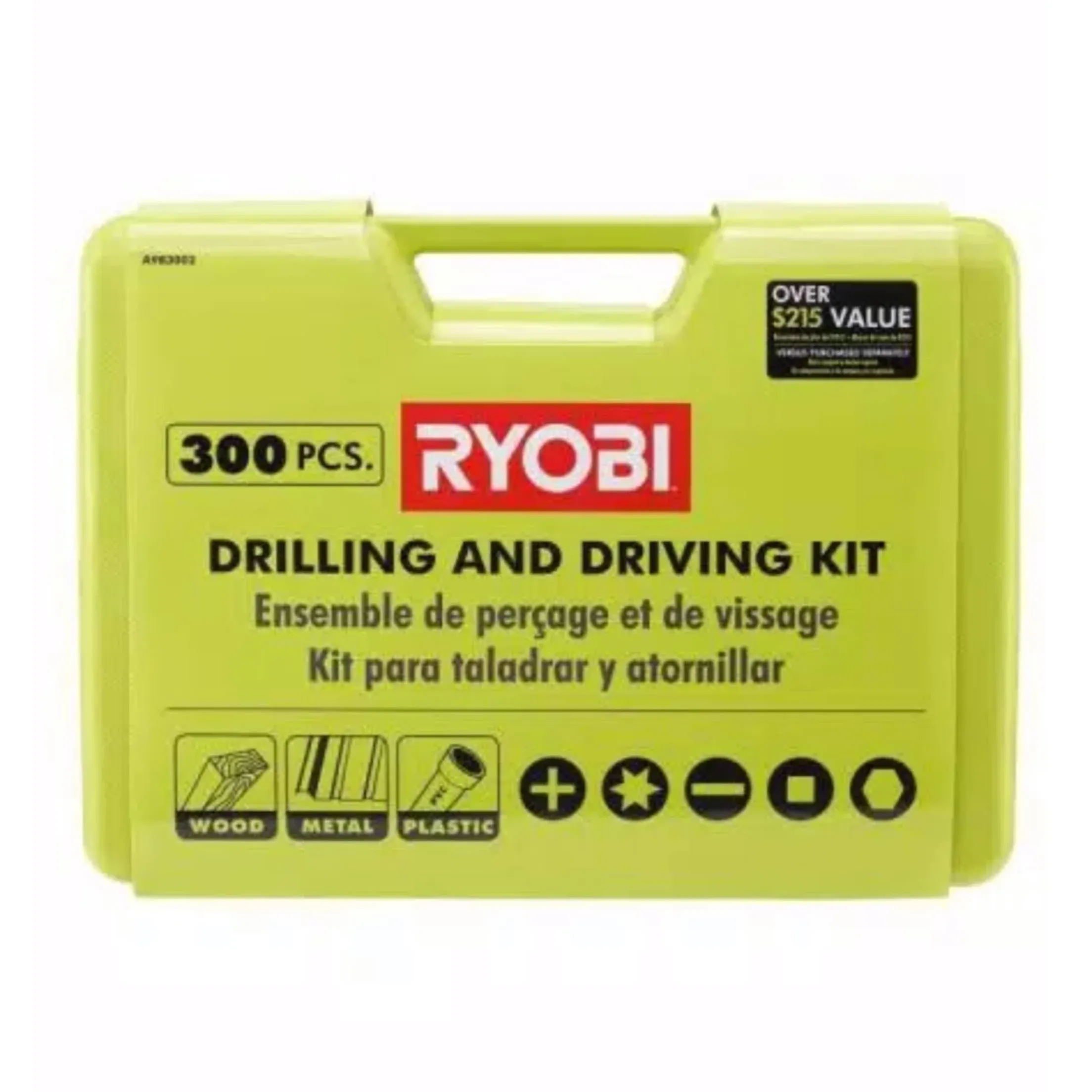 RYOBI Drill and Drive Kit 300-Piece