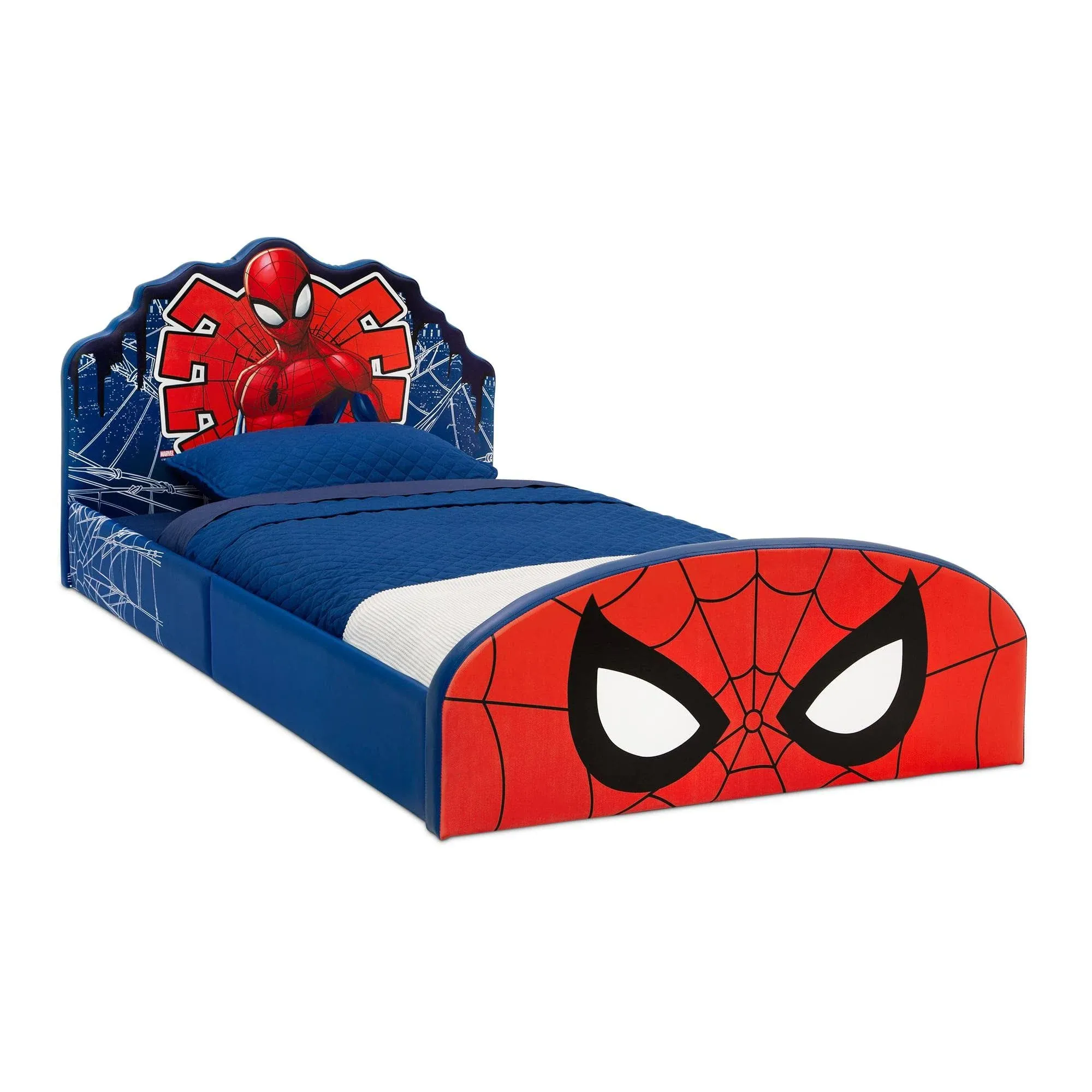 Delta Children Marvel Spider-Man Upholstered Twin Bed