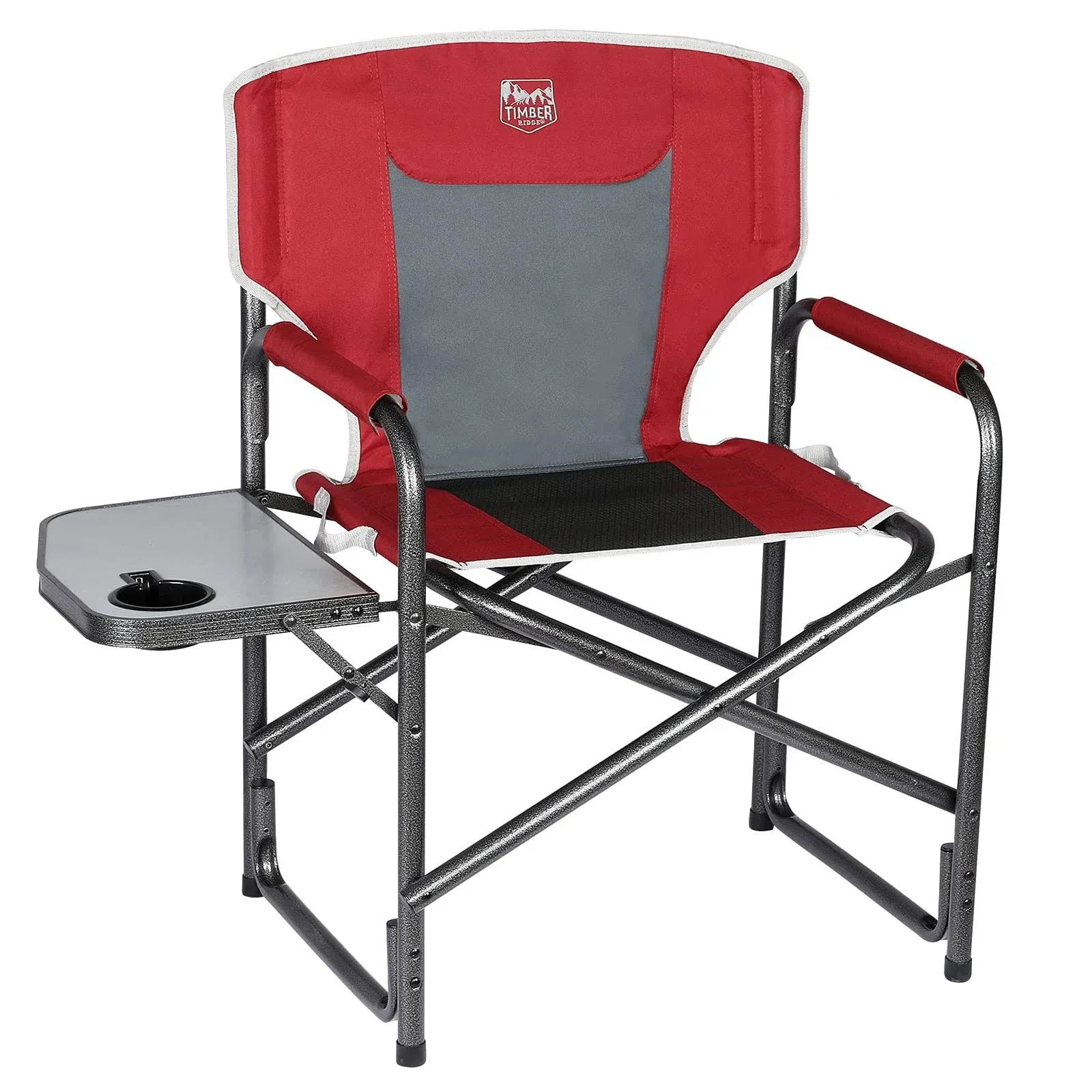 TIMBER RIDGE Portable Outdoor Camping Folding Director&#039;s Chair with Side Table L