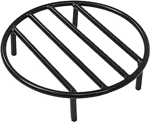 Sunnydaze Fire Pit Grate - Heavy-Duty Steel - Round Firewood Grate for Outdoor Firepits - 12-Inch Black