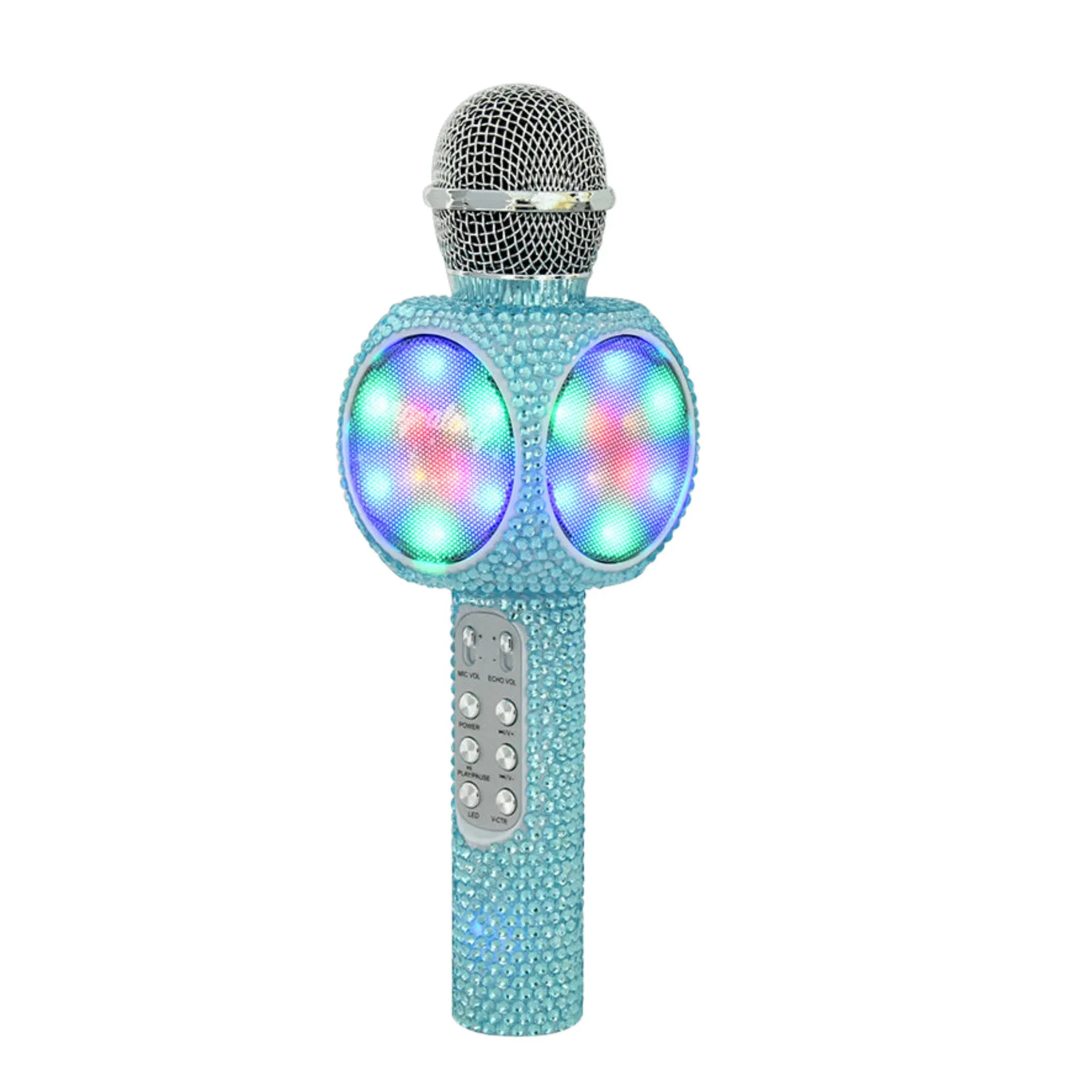 Sing-Along Bling Bluetooth Karaoke Microphone and Bluetooth Stereo Speaker All-in-One (Rainbow Bling)