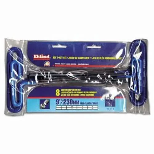 EKLIND 55198 Cushion Grip Hex T-Key allen wrench - 8pc set Metric MM sizes 2-...