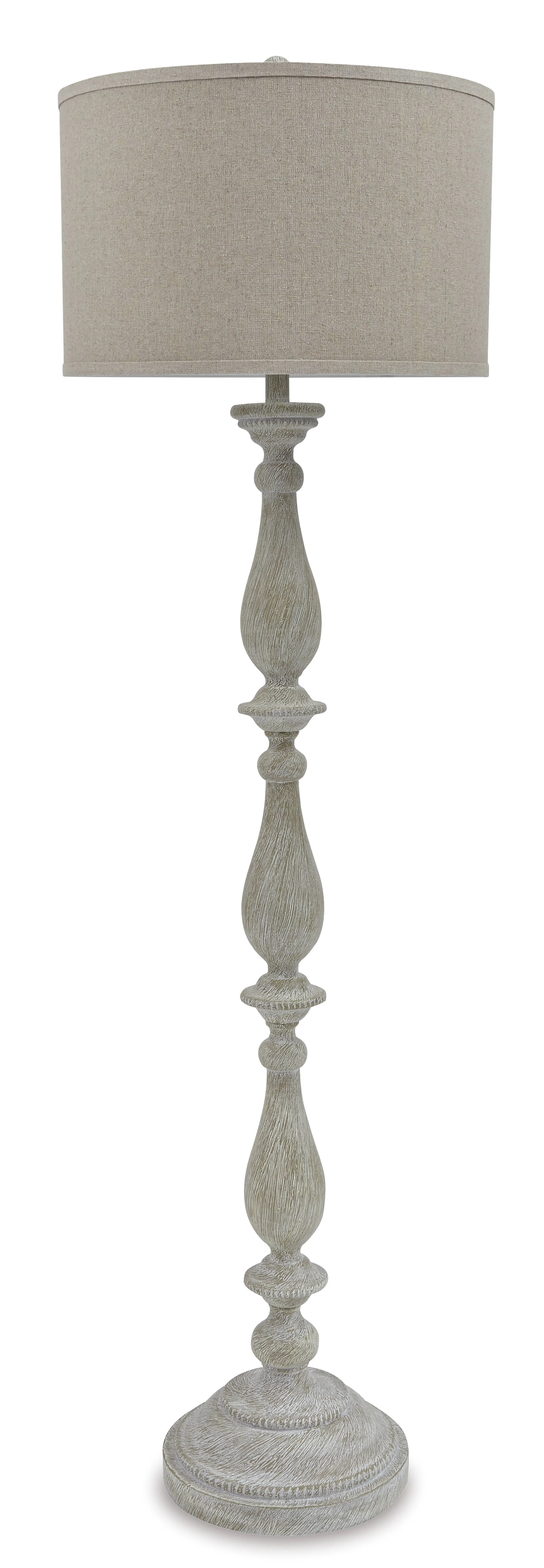 Ashley Bernadate Whitewash Poly Floor Lamp