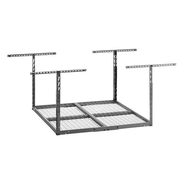 Gladiator Adjustable Height Overhead Garage Storage 350-lb in Gray Steel (48-in W x 48-in D)Gladiator Adjustable Height Overhead Garage Storage 350-lb in Gray Steel (48-in W x 48-in D)