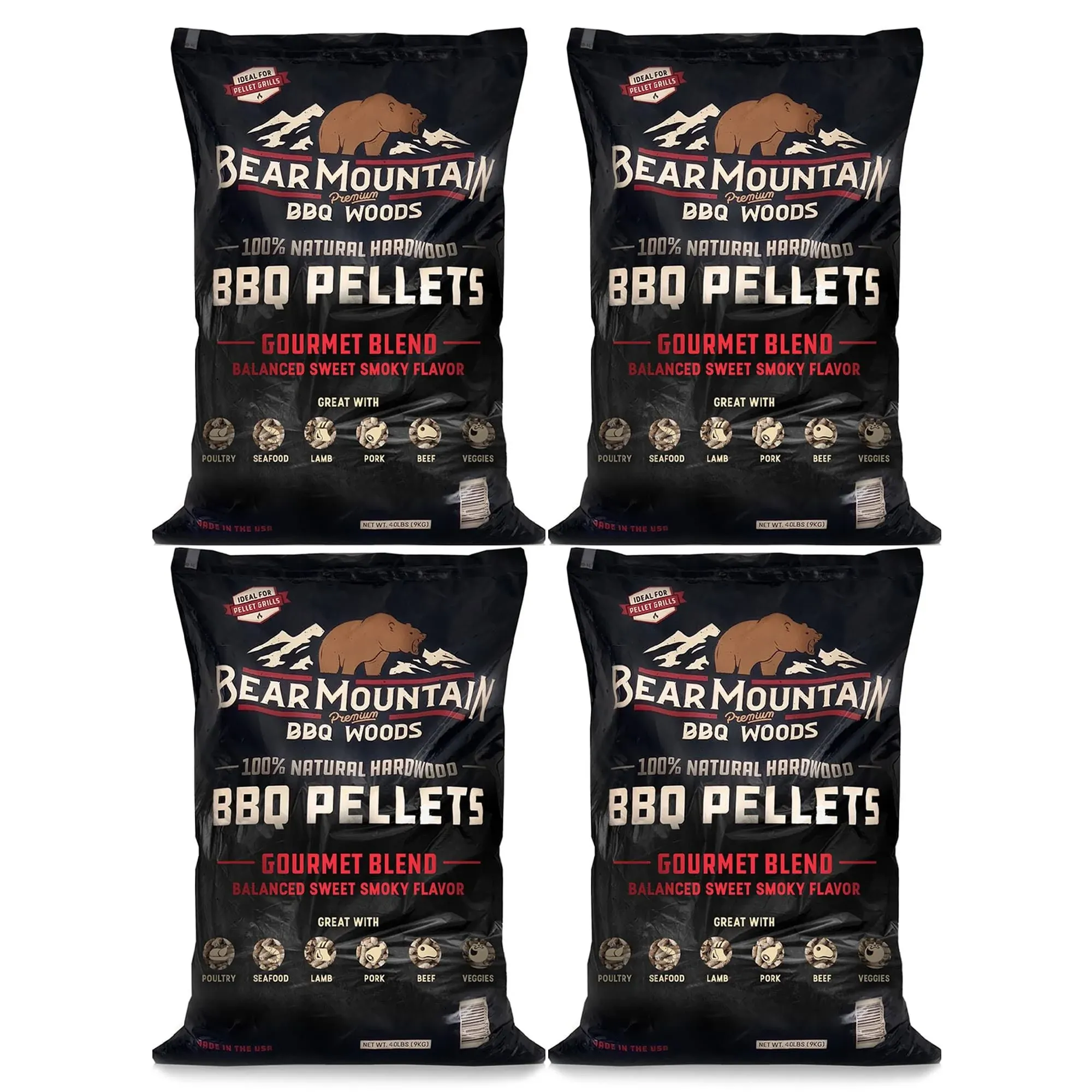 Bear Mountain BBQ All-Natural Hardwood Gourmet Smoker Pellets