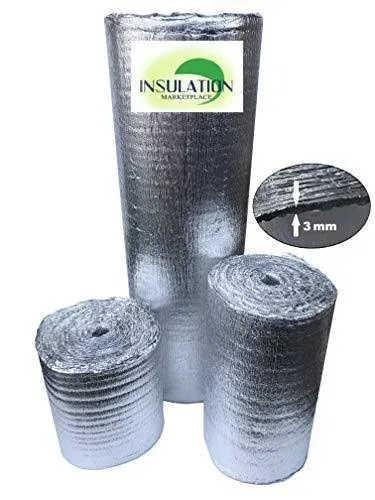 Insulation Marketplace SmartShield -3mm 48inx25ft ReflectiveINSULATION Roll, Foam Core Radiant Barrier, Thermal FoilINSULATION - Engineered Foil