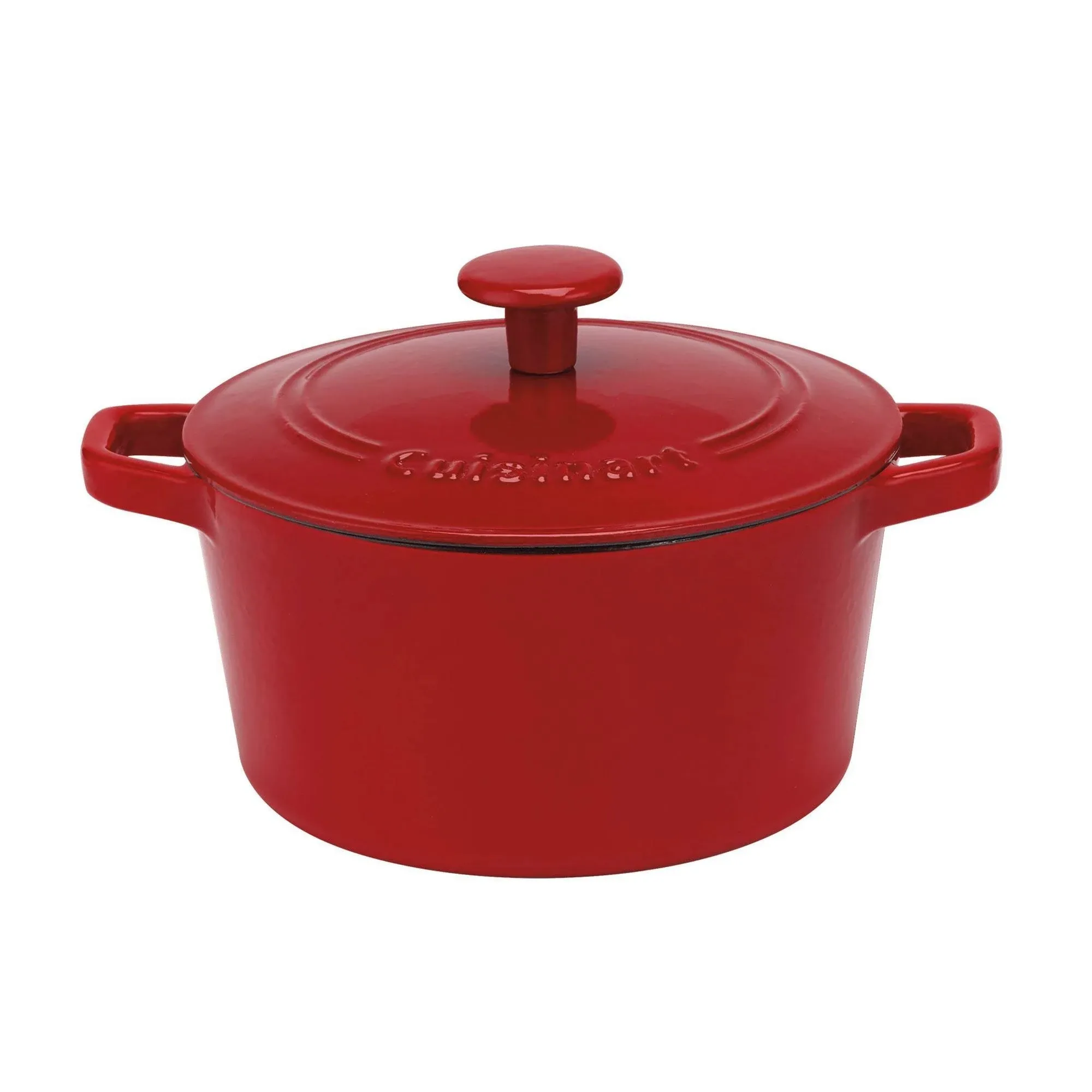 Cuisinart 3-Quart Cast Iron Round Casserole Red